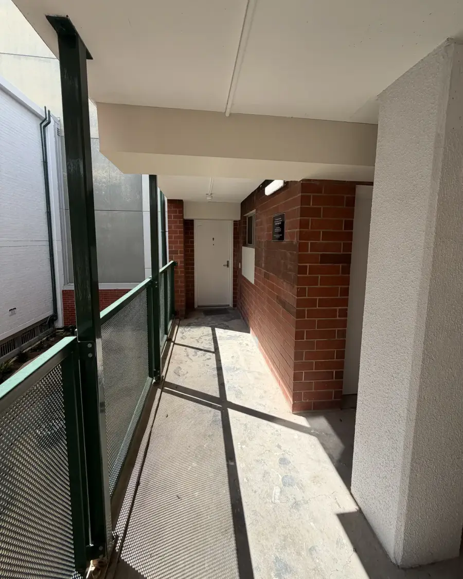 After: Clear unit balcony walkway